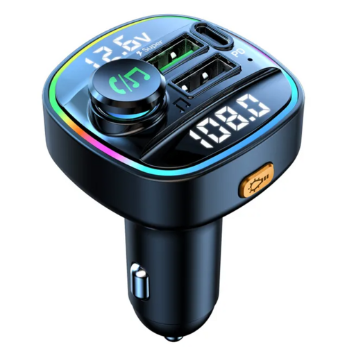 Bluetooth 5.0 Car Wireless FM Transmitter Adapter USB PD Charger AUX